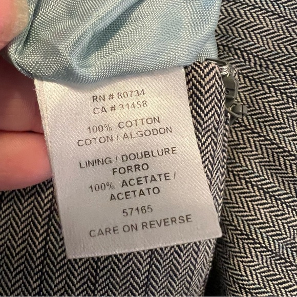 To the Max Skirt Pleated Trumpet Hem Herringbone Black White 0 - Picture 9 of 9